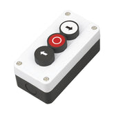 3-Button Push Button Box Flat Head Symbols Two Arrows and one 'o'